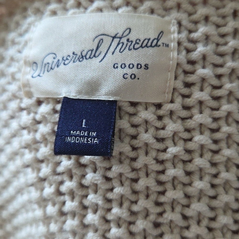 Universal Threads Ruffle Open Front Cotton Blend Cardigan - Picture 10 of 11